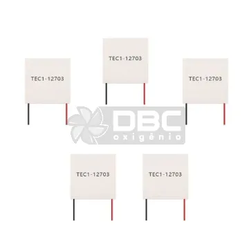 Kit 5 Pastilha Termoelétrica Peltier TEC1-12703 12V