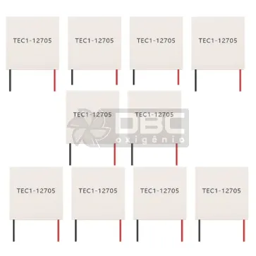 Kit 10 Pastilha Termoelétrica Peltier TEC1-12705 12V