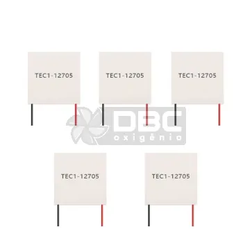 Kit 5 Pastilha Termoelétrica Peltier TEC1-12705 12V