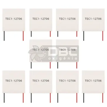 Kit 10 Pastilha Termoelétrica Peltier TEC1-12706 12V
