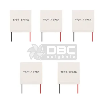 Kit 5 Pastilha Termoelétrica Peltier TEC1-12706 12V