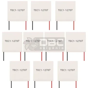 Kit 10 Pastilha Termoelétrica Peltier TEC1-12707 12V