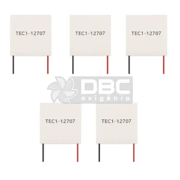 Kit 5 Pastilha Termoelétrica Peltier TEC1-12707 12V