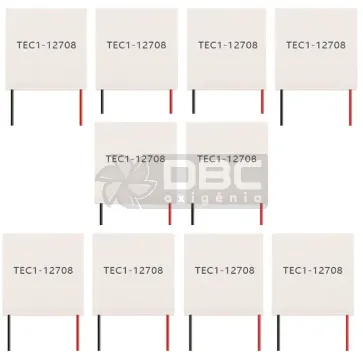 Kit 10 Pastilha Termoelétrica Peltier TEC1-12708 12V