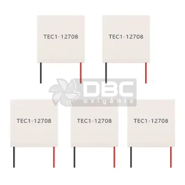 Kit 5 Pastilha Termoelétrica Peltier TEC1-12708 12V