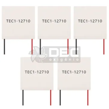 Kit 5 Pastilha Termoelétrica Peltier TEC1-12710 12v