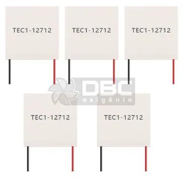 Kit 5 Pastilha Termoelétrica Peltier TEC1-12712 12V