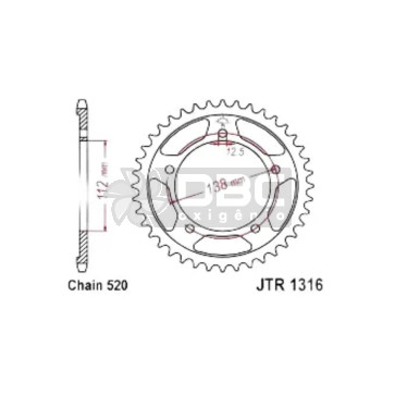 Coroa JT Sprockets JTR 1316.41