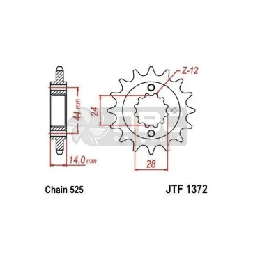 Pinhão JT Sprockets JTF 1372.17