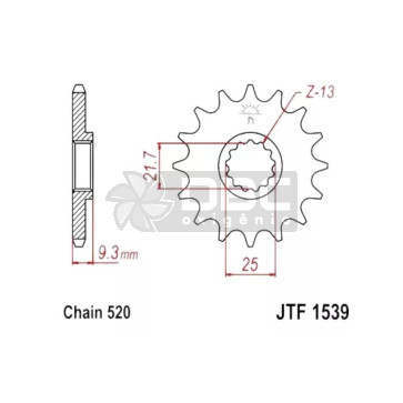 Pinhão JT Sprockets JTF 1539.15