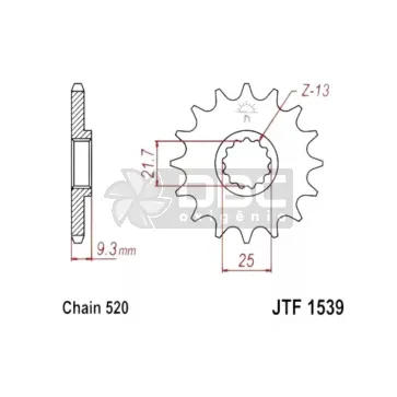 Pinhão JT Sprockets JTF 1539.15