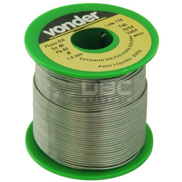 Solda Estanho Fio 1,0MM 60x40 500g Vonder