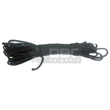 Cordame Paracord 550 10m 7 filamentos 4mm - Preto Refletivo