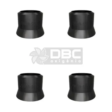 KIt 4 Ponteiras de Borracha Tubos Vibra-Stop TUB 1 3/8" (10mm)