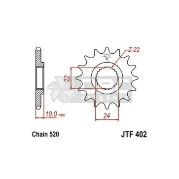 Pinhão Para BMW F650 94-95 JTF402.16