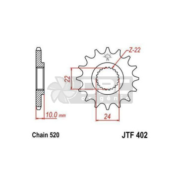 Pinhão JT Sprockets JTF402.16