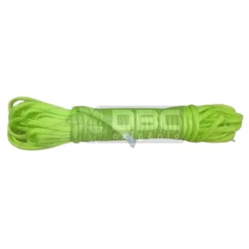 Cordame Paracord 550 10m 7 filamentos 4mm - Verde Refletivo