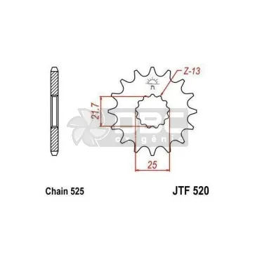 Pinhão JT Sprockets JTF 520.15