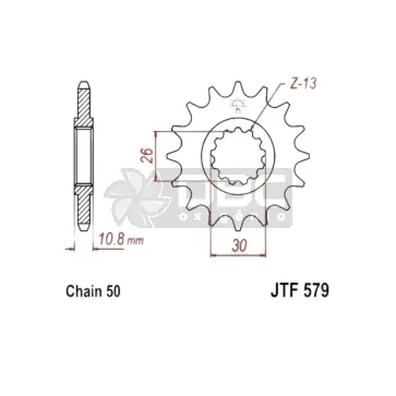 Pinhão JT Sprockets JTF 579.17