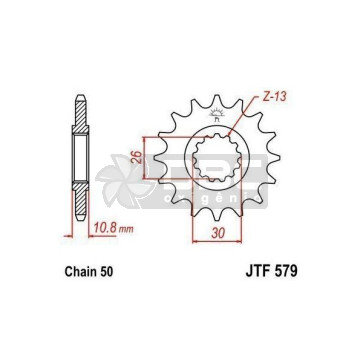 Pinhão JT Sprockets JTF 579.17