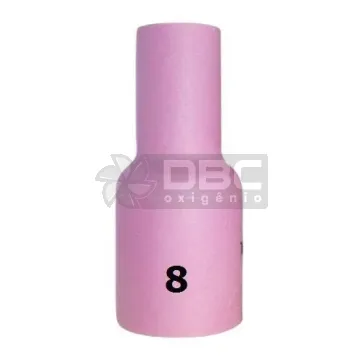 1a2- Bocal Cerâmico n#8L (57N74L) Gás Lens TIG WP17 / WP26