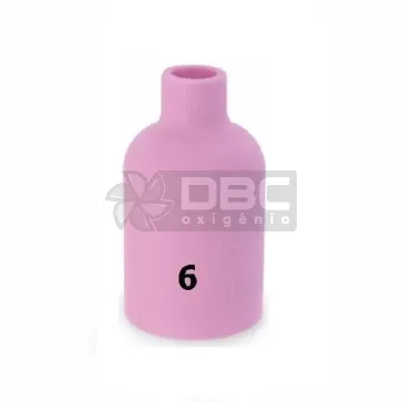 1a3- Bocal Cerâmico n#6 (57N75) Gás Lens TIG WP17 / WP26