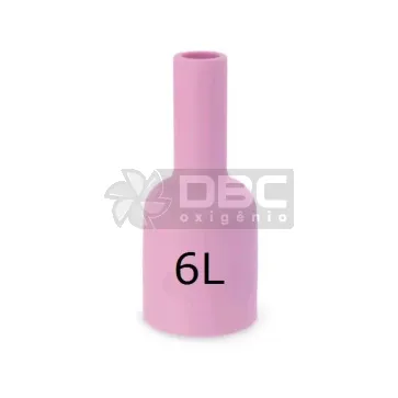 1a4- Bocal Cerâmico n#6L (57N75L) Gás Lens TIG WP17 / WP26