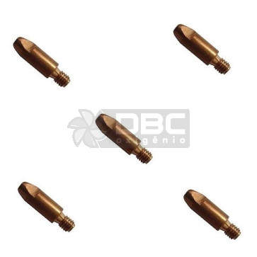 Bico de contato DBC M6x25 ø1,0mm CUCRZR para tocha MIG (5 unidades)