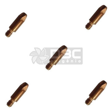 Bico de contato DBC M6x28 ø0,9mm CUCRZR para tocha MIG (5 unidades)