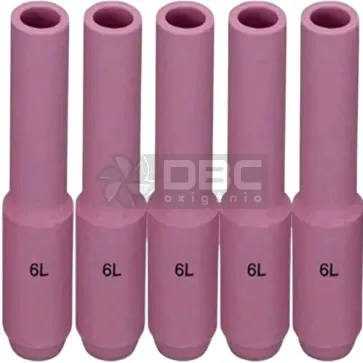 1c6 - Kit 5  Bocal Cerâmico n#06L (10N48L) TIG WP17 / WP26