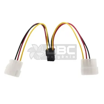 Cabo De Energia Pci-e 6 Pinos Para 4 Pinos Ide Molex Dual