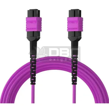 Cabo Fibra Óptica MPO-MPO Tipo B OM4 (12 Núcleos) 1 mt  Multi-Mode