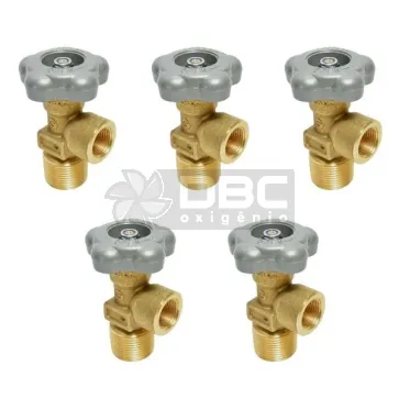 Kit 5 Válvula Topo Cilindro Acetileno CGA510 - Cavagna