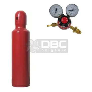 Kit Cilindro Acetileno Coyne 1Kg (vazio) + Regulador Acetileno RI-03 Bronze Aferisolda
