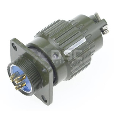 Conector Militar/Aeronáutico 3 Pinos Conjunto Macho E Fêmea