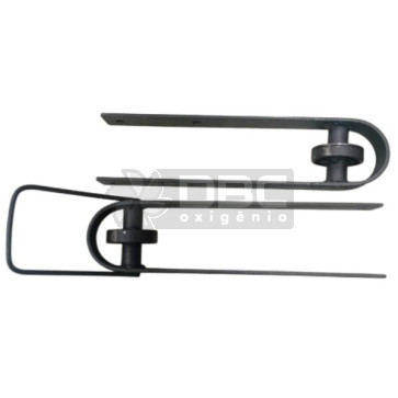 Corrediça Porteira Curral Brete Estribo 1/4x2 Rolamento Par