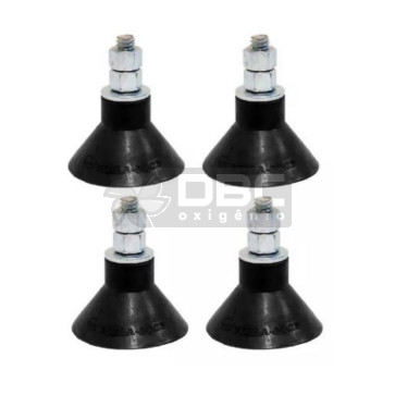 Jogo c/ 4 Amortecedor Vibra-Stop Ventosa II 3/8" (40kg)