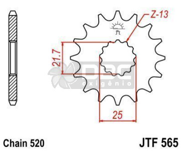 Pinhão para Kawasaki ER-6N JTF 565.15