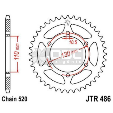 Coroa JT Sprockets JTR 486.43 NINJA 300 13-15 / SRAD 750 11-15