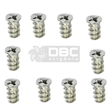 Kit com 10 Parafusos KB5* 12mm SILVER para Case/Cooler de Computador