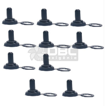 Kit 10 Capa Impermeável 12mm Alavancas Eletrônicas On Off