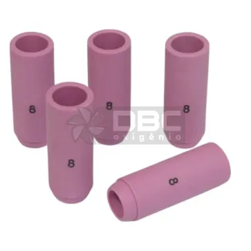 1c10 - Kit 5 Bocal Cerâmico n# 08 (10N46) Tocha TIG WP17 / WP26