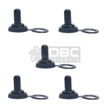 Kit 5 Capa Impermeável 12mm Alavancas Eletrônicas On Off