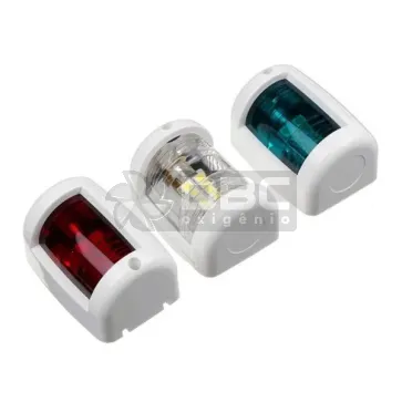 Kit Luz de Navegação Náutica - Verde Vermelho Branco 12V
