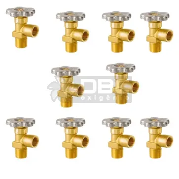 kit 10 Válvula Cilindro Argônio 3/4" 14 NGT CGA580 - Drava
