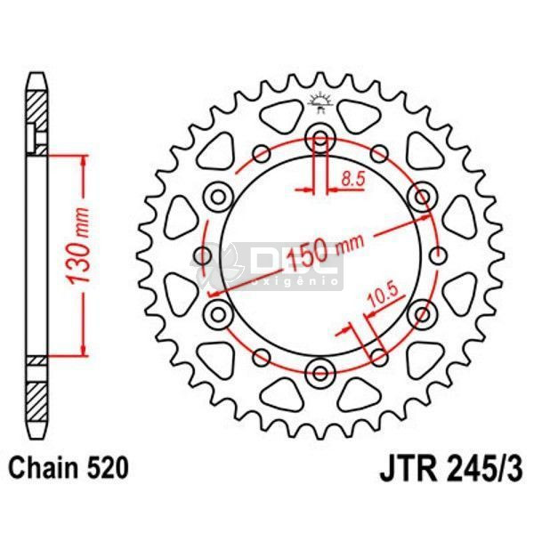 Coroa JT Sprockets JTR 245/3.46