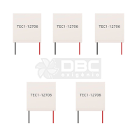 Kit 5 Pastilha Termoelétrica Peltier TEC1-12706 12V