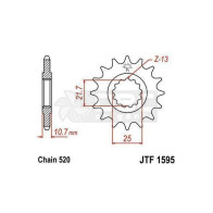 Pinhão para Yamaha XJ6N/F JTF1595.16