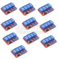 Kit 10 Módulo Relé 4 Canais 12V