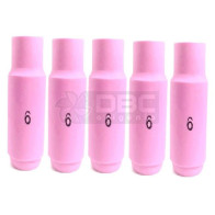 1c4 -Kit 5 Bocal Cerâmico n#06 (10N48) TIG WP17 / WP26